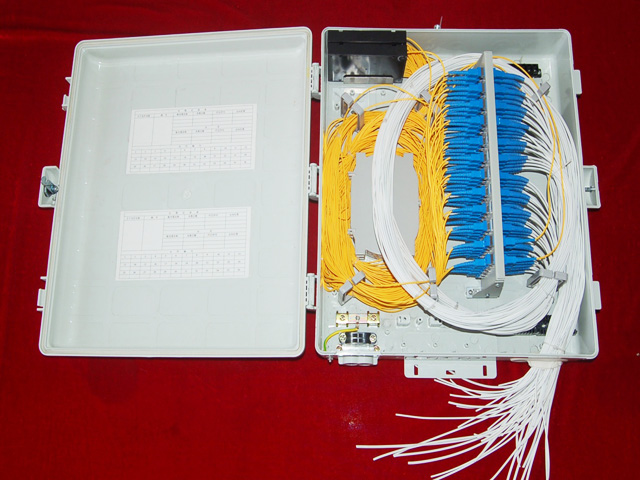 HY-7型 96芯 或(1分64盒式)分光分纤箱 外形尺寸：460×395×125（mm）